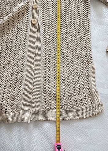 xl Beden camel Renk Vintage ajurlu merserize hırka