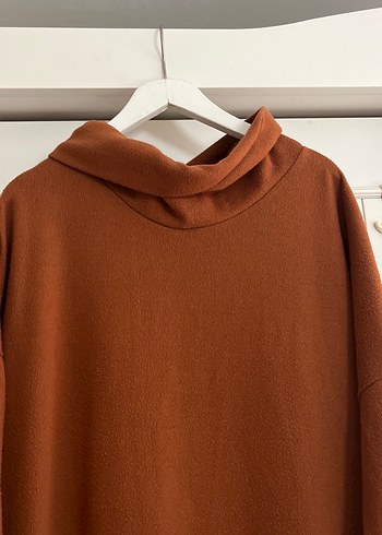 Kadın Kahverengi Uzun Triko Tunik - Görsel 5