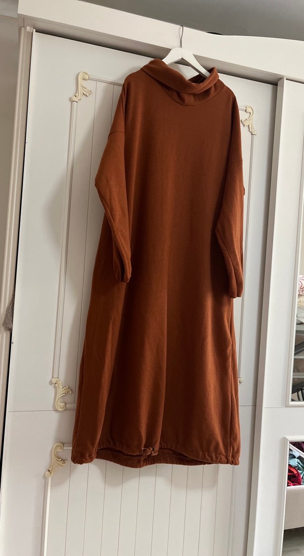 Kadın Kahverengi Uzun Triko Tunik - Görsel 3