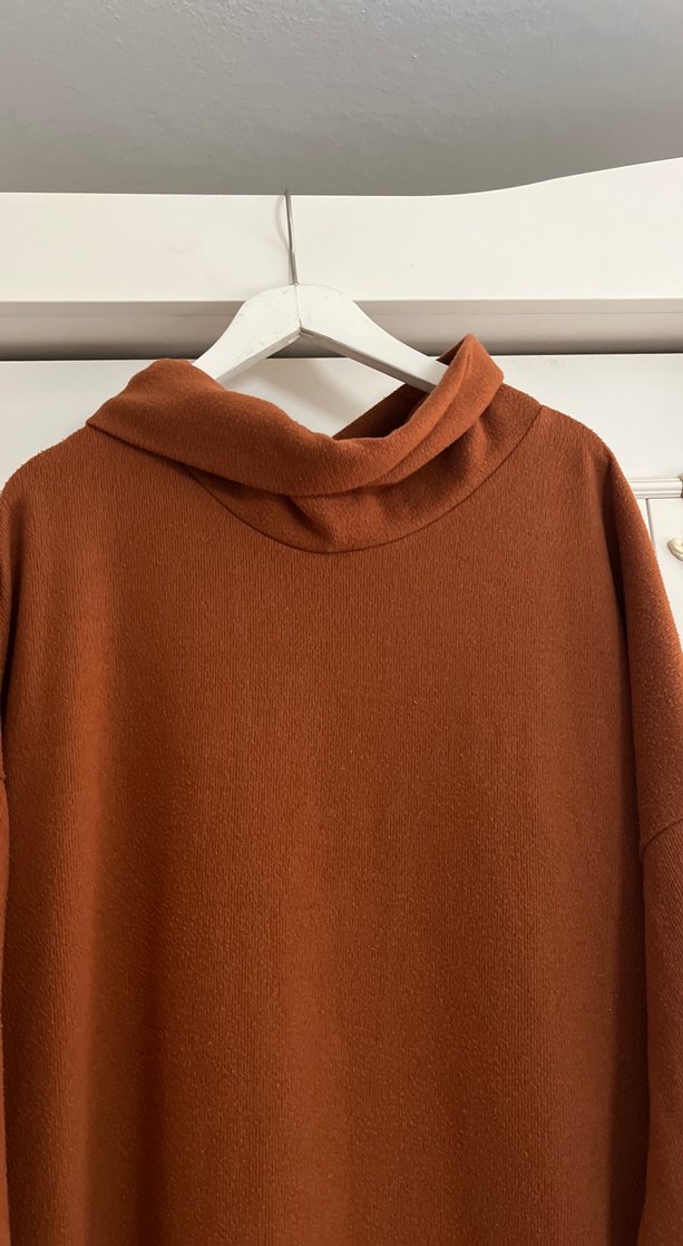 Kadın Kahverengi Uzun Triko Tunik - Görsel 5