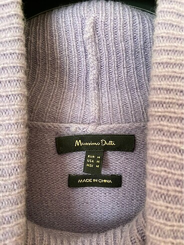 Massimo Dutti Boğazlı mor kazak