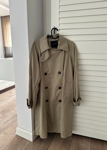 Massimo Dutti Bej Düğmeli Kadın Trençkot
