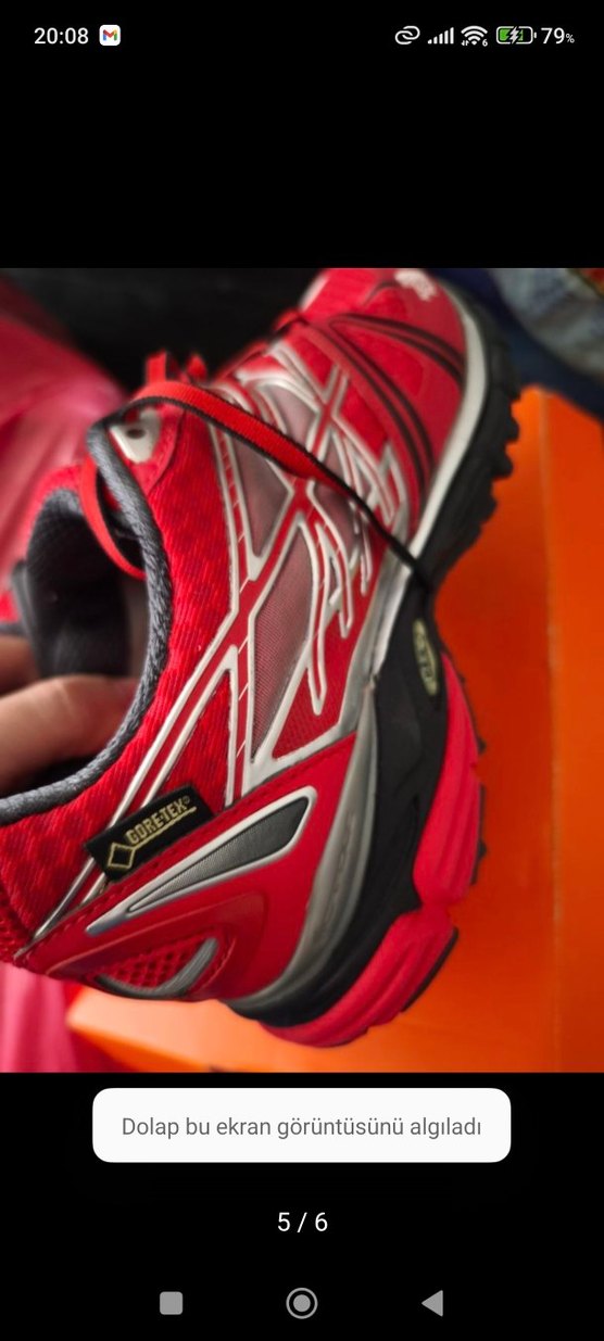Kırmızı Erkek Koşu ve Antrenman Ayakkabısı Velcro - Görsel 5