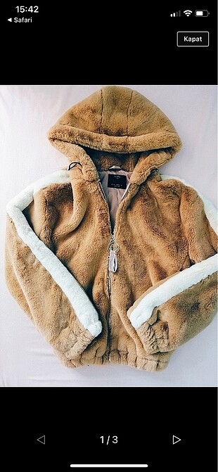 Bershka Bershka kolları şeritli kürk