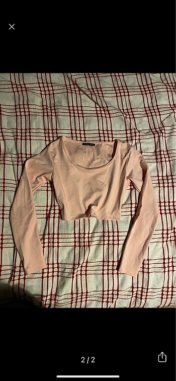 H&M Pembe uzun kollu crop SATILDI!