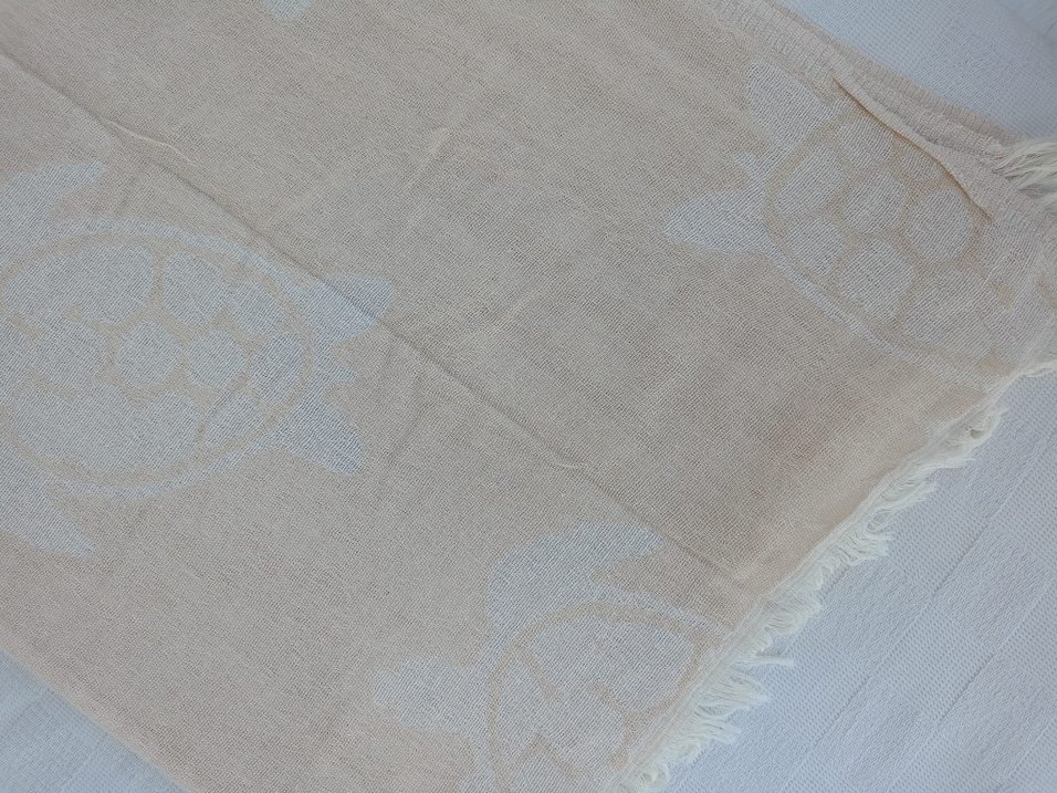 Bej dokuma Buldan peştemali - Görsel 4