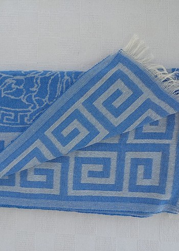 Mavi Gri Desenli Erkek Buldan peştemali - Görsel 2