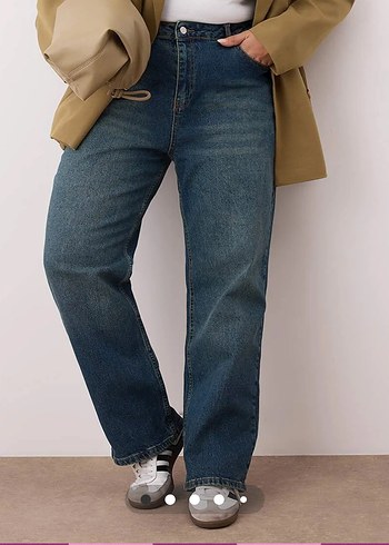 Düz Kesim Midi Denim Kadın Jean