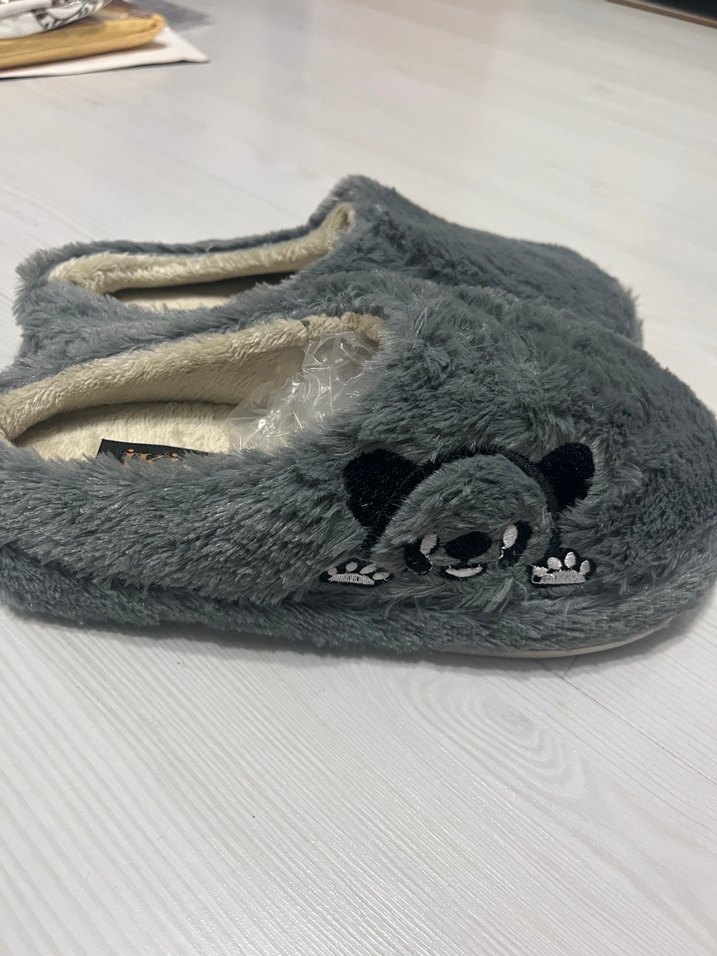 Kürklü Nakışlı Sıcak Terlik - Görsel 2