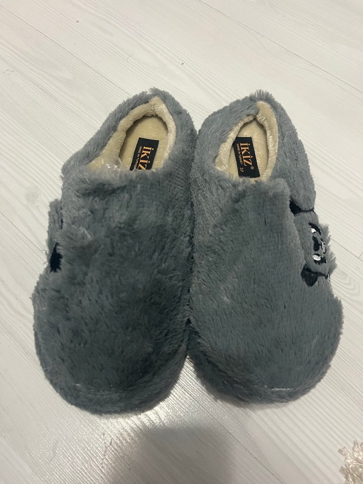 Kürklü Nakışlı Sıcak Terlik - Görsel 3