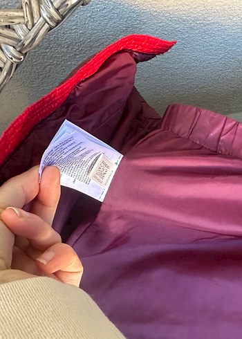 Bordo Kapüşonlu Kadın Şişme Yelek - Görsel 6