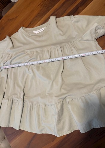 Bol Kesim mango döklümlü kısa kollu - Görsel 4