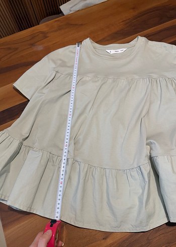 Bol Kesim mango döklümlü kısa kollu - Görsel 2