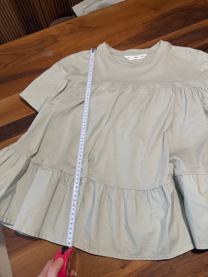 Bol Kesim mango döklümlü kısa kollu - Görsel 2