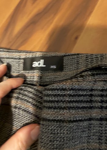 Gri Kareli Kemerli Kadın Kumaş Pantolon - Görsel 5