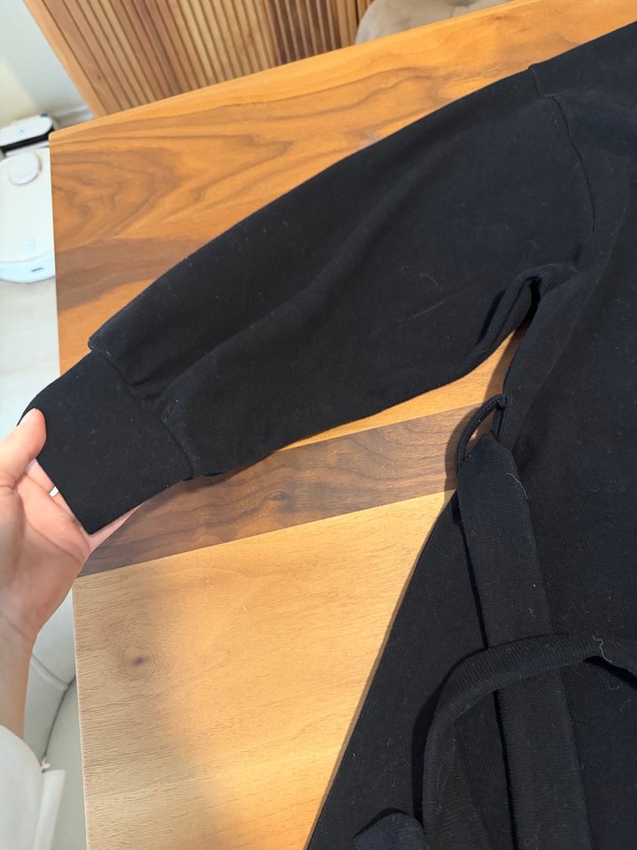 Siyah Kemerli kışlık elbise - Görsel 3