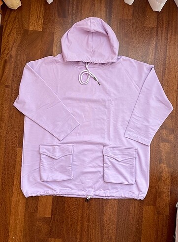m Beden AMINA oversize mor sweatshirt - S/M beden yazmakla birlikte L ha