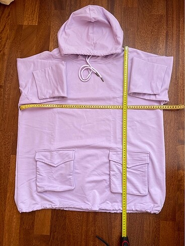 m Beden mor Renk AMINA oversize mor sweatshirt - S/M beden yazmakla birlikte L ha