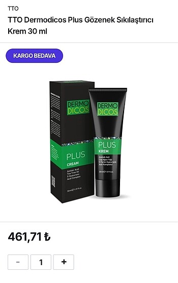 Beden TTO Dermodicos Plus Gözenek Sıkılaştırıcı Krem 30 ml