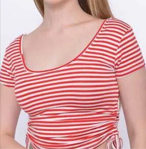 MAVİ marka çizgili T-shirt
