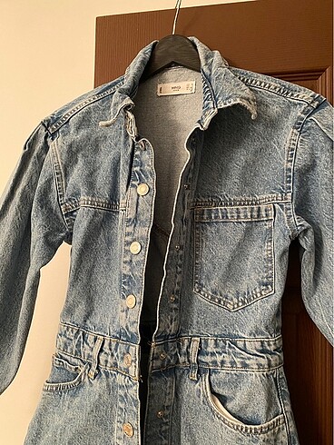 xs Beden mavi Renk Mango jean elbise