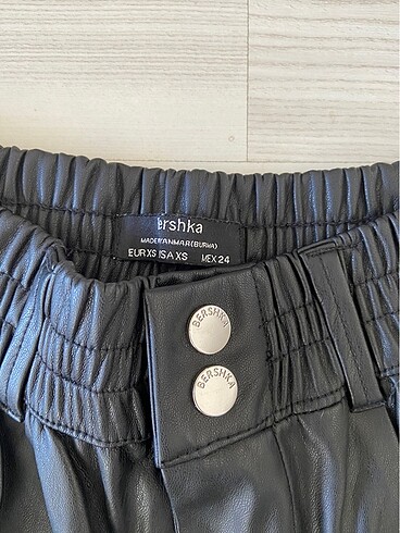 Bershka Bershka suni deri paçaları lastikli