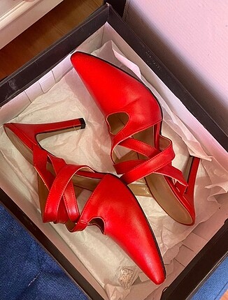 39 Beden kırmızı Renk Kırmızı ince topuklu ayakkabı