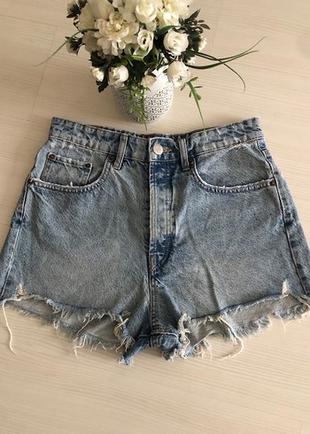 40 Beden Zara Mini Denim Şort