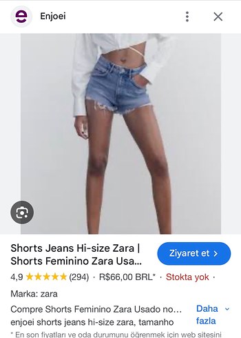 Zara Zara Mini Denim Şort