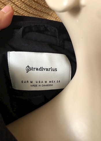 Stradivarius Siyah Midi Kadın Trençkot