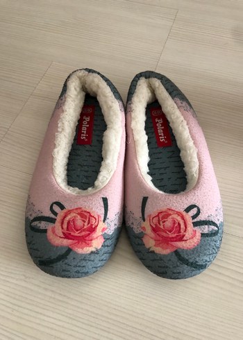 Çiçek Desenli Sıcak Ev Terliği - Görsel 2