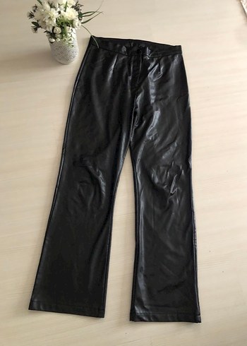 Siyah Deri Pantolon - Görsel 3