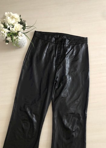 Siyah Deri Pantolon - Görsel 4