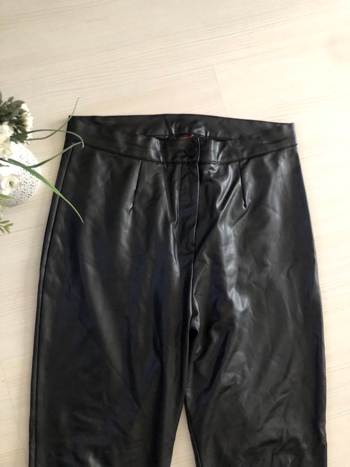 Siyah Deri Pantolon - Görsel 5