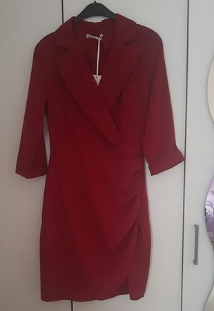 Bordo elbise 