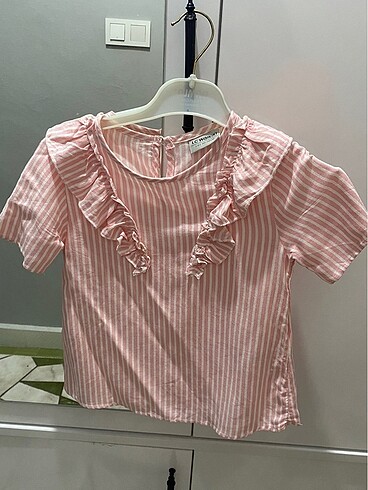 Lc wakiki çizgili pembe gömlek