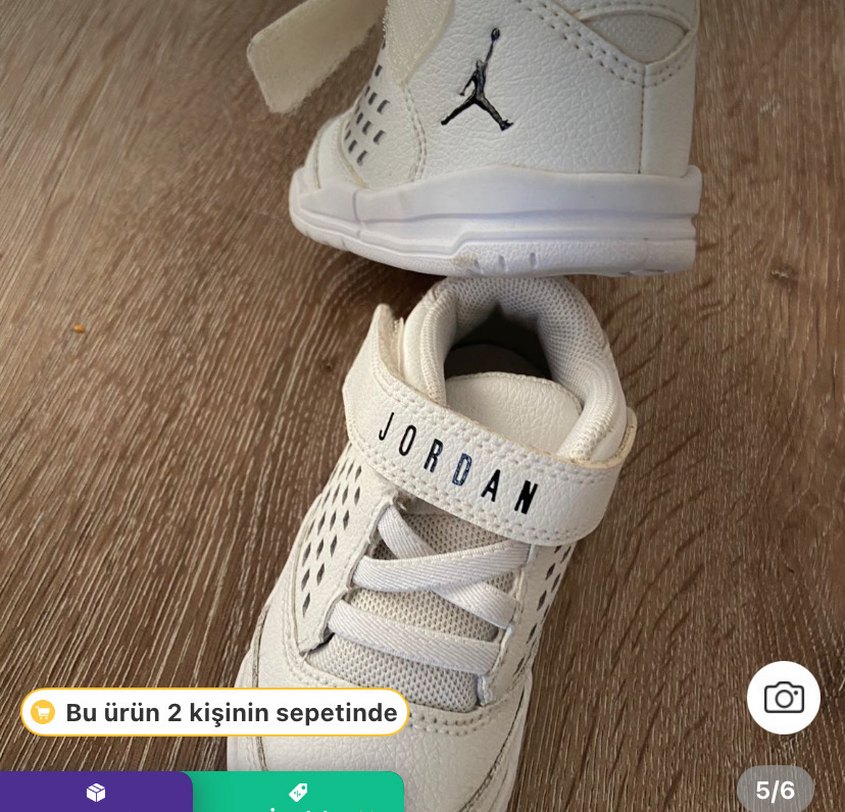 Beyaz kız Çocuk Sneaker Velcro Bağcıklı - Görsel 2