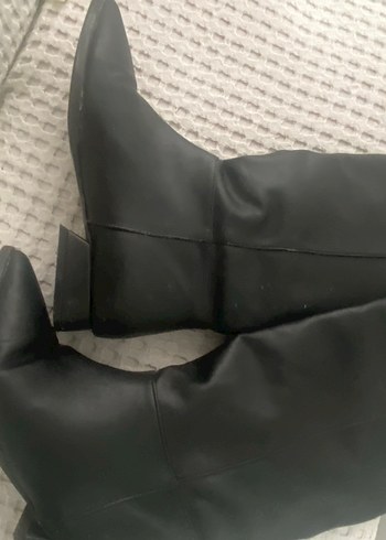 Siyah Deri Kadın çizme - Görsel 2