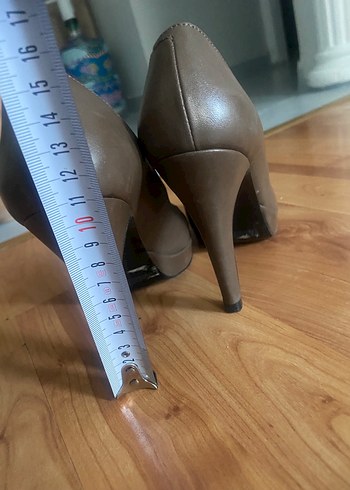 Bej Renkli Modern Klasik Stiletto - Görsel 3