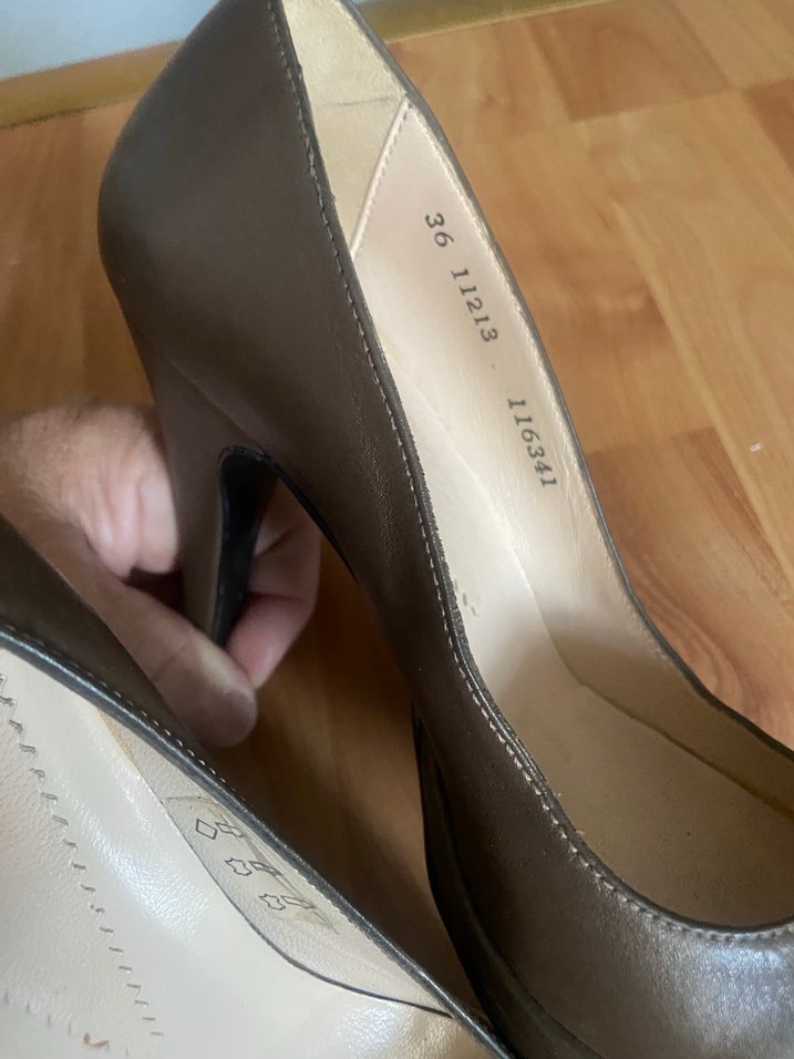 Bej Renkli Modern Klasik Stiletto - Görsel 5