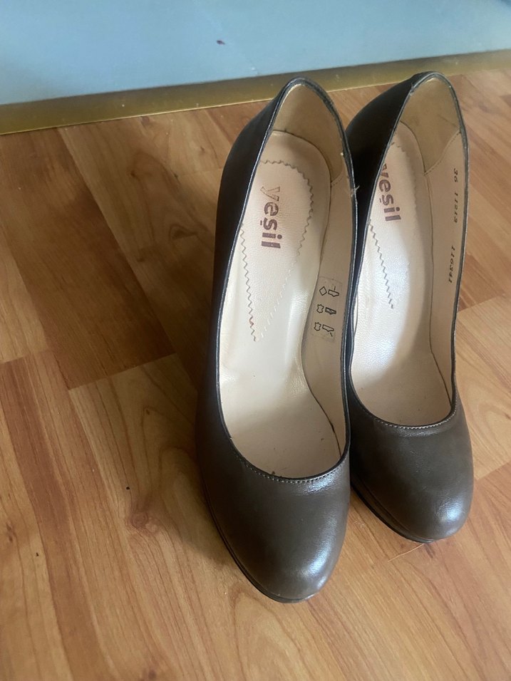 Bej Renkli Modern Klasik Stiletto - Görsel 2