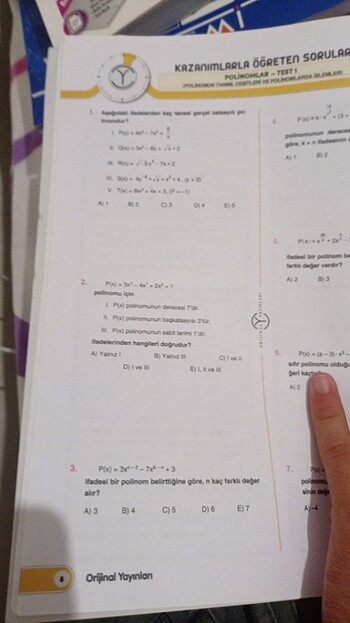  Beden orjinal ayt matematik