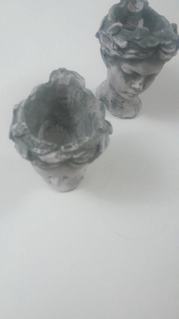 Gri Melek Figürleri saksı veya dekoratif mini boy - Görsel 3