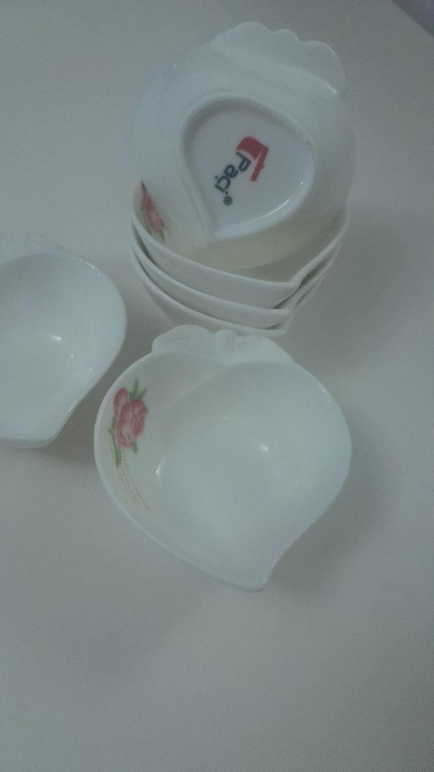 Beyaz Çiçek Desenli Kalp Şeklinde lokumluk reçellik - Görsel 3