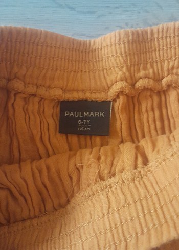 Kız Çocuk Bej Keten Pilili Etek - Görsel 3