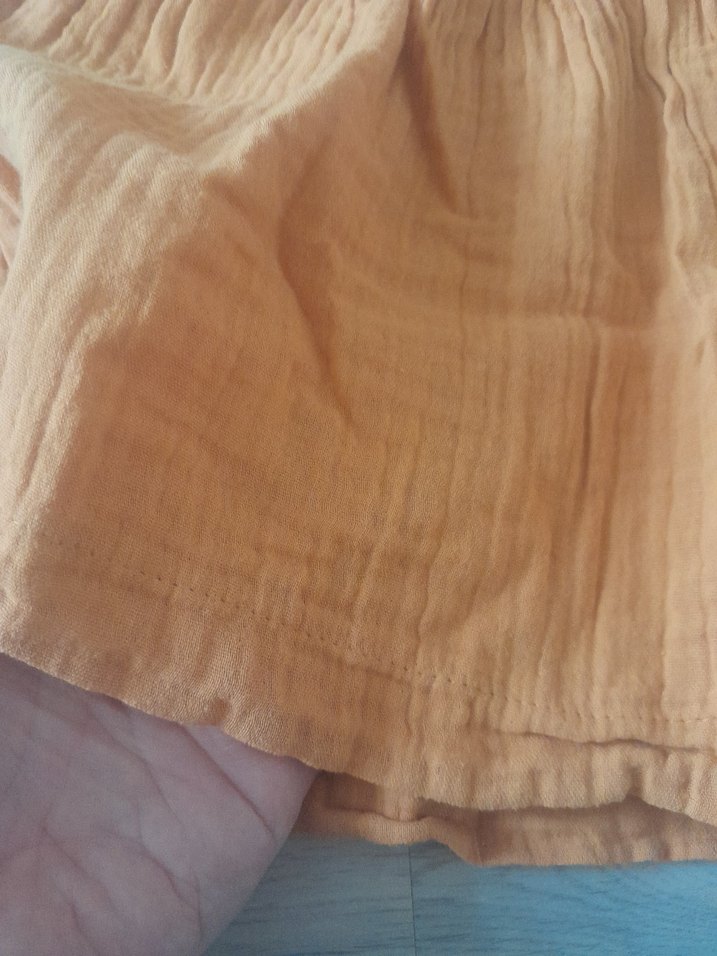 Kız Çocuk Bej Keten Pilili Etek - Görsel 2