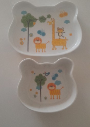 Beyaz Renkli Çocuk Tabak Seti - Görsel 2