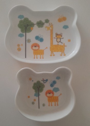 Beyaz Renkli Çocuk Tabak Seti - Görsel 3