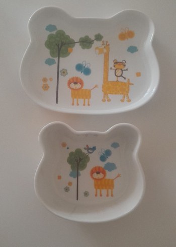 Beyaz Renkli Çocuk Tabak Seti - Görsel 4