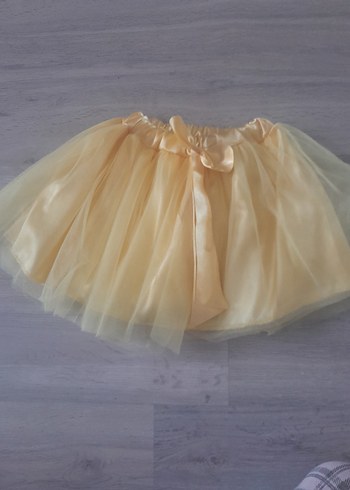 Kız Çocuk Bej Fırfırlı Bohem Etek - Görsel 2